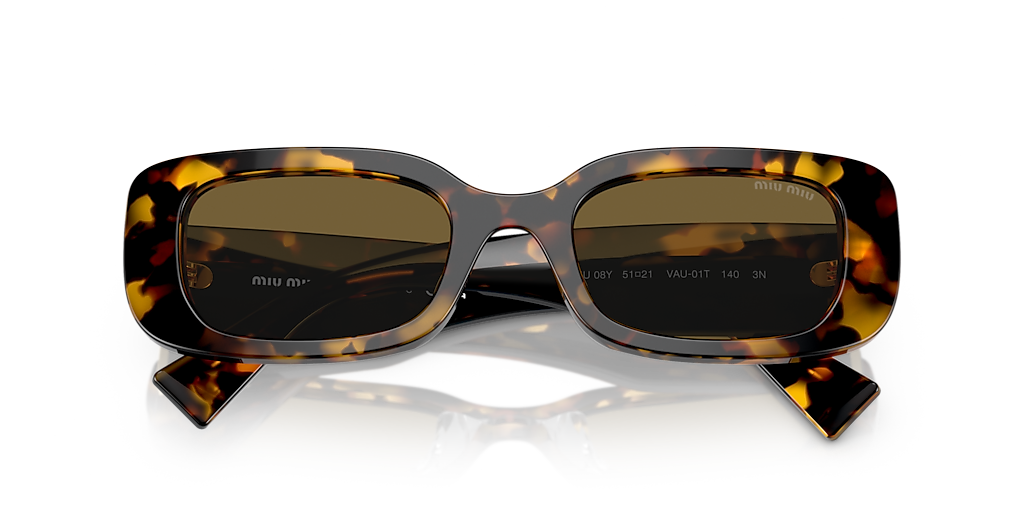 MIU MIU MU 08YS Black - Women Luxury Sunglasses, Dark Grey Lens