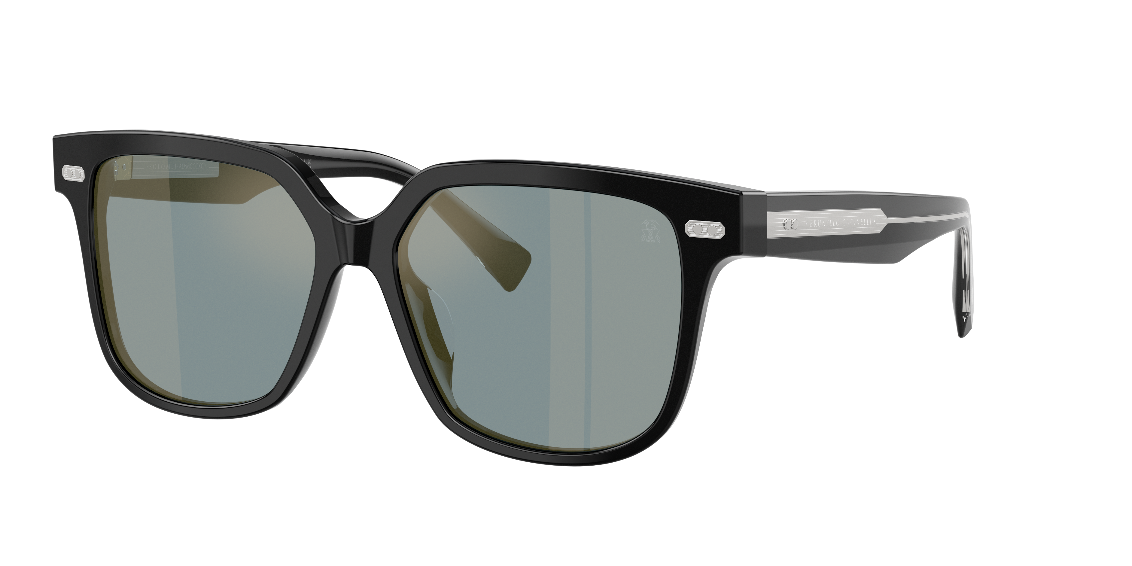 Brunello Cucinelli Woman Sunglass Bc4010s In Polar Blue Mirror Gold