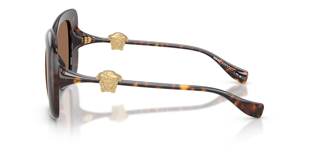 VERSACE VE4499U Havana - Women Luxury Sunglasses, Dark Brown Lens