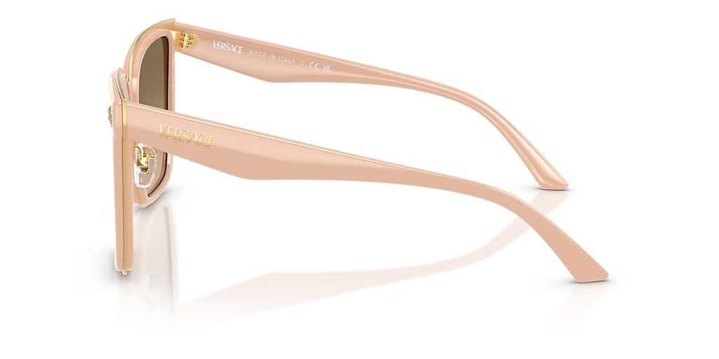 Versace VE2278D XXL (58 - 19) with Brown lenses and Beige frame