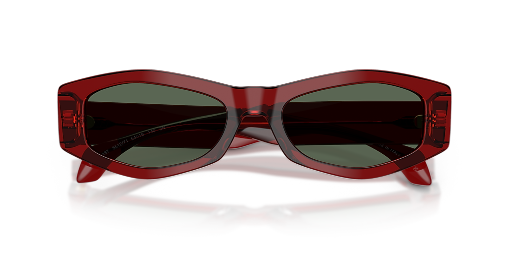Versace VE4487 L (54 - 19) with Green lenses and Red frame  display picture 3