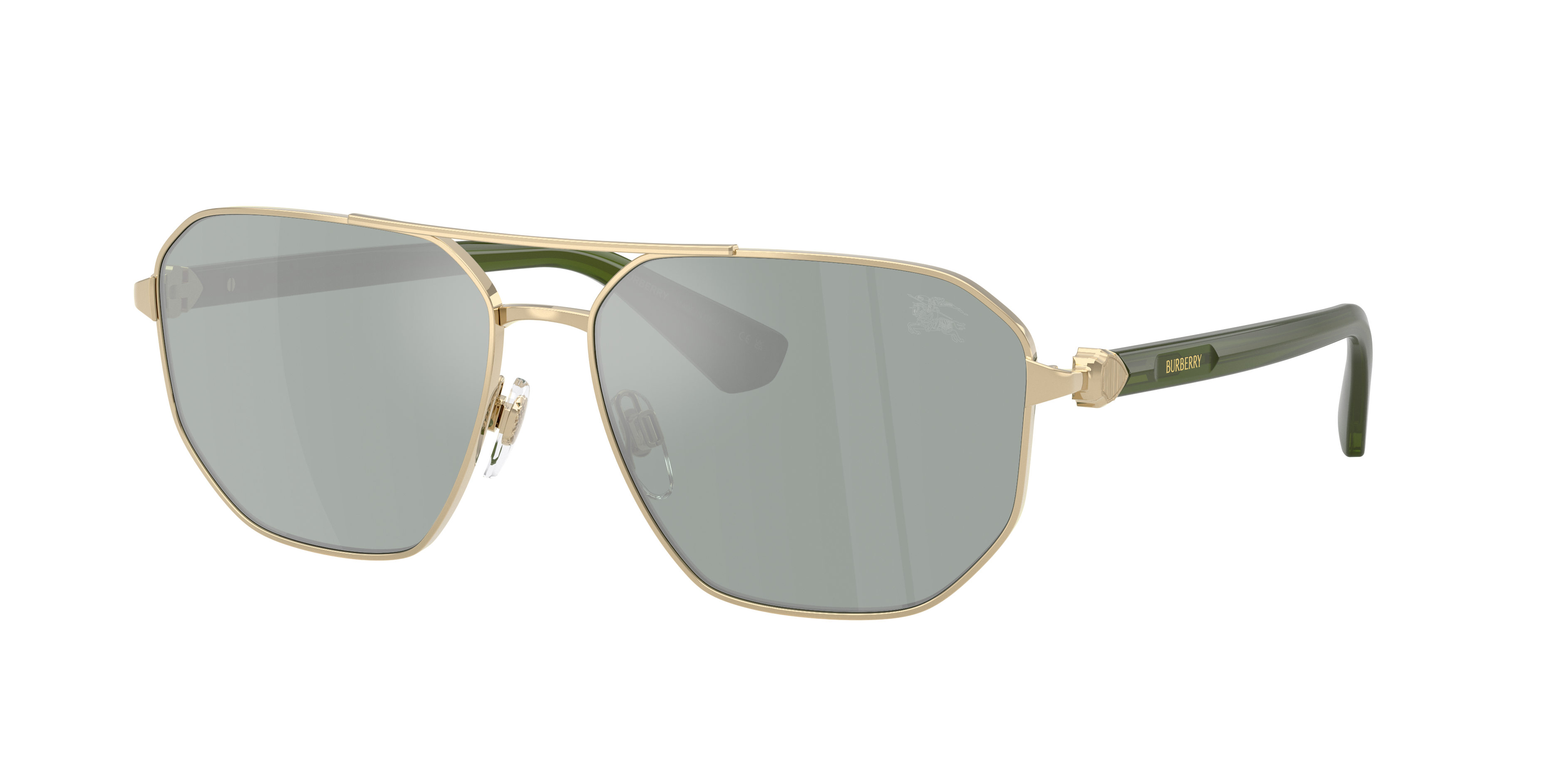 Burberry BE3166 XXL (60 - 15) with Green lenses and Gold frame