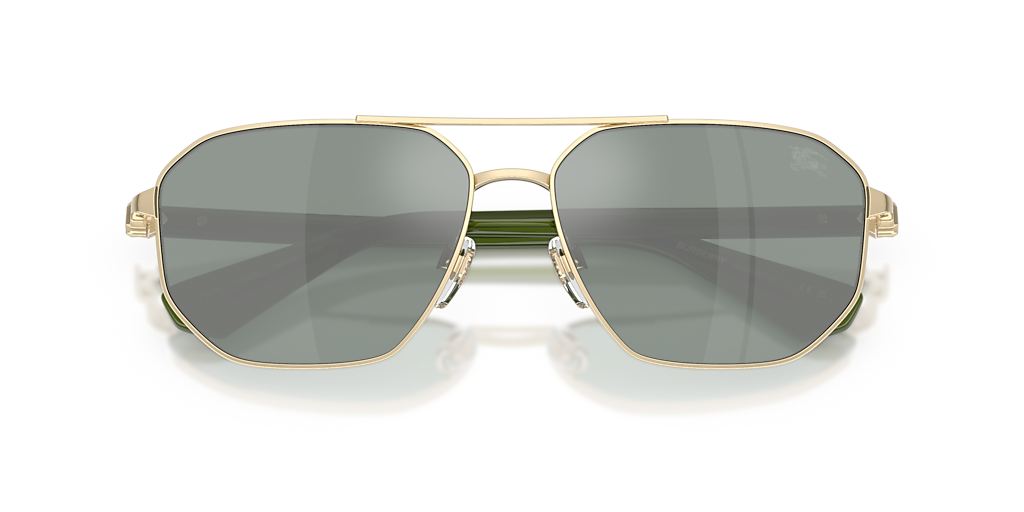 Burberry BE3166 XXL (60 - 15) with Green lenses and Gold frame