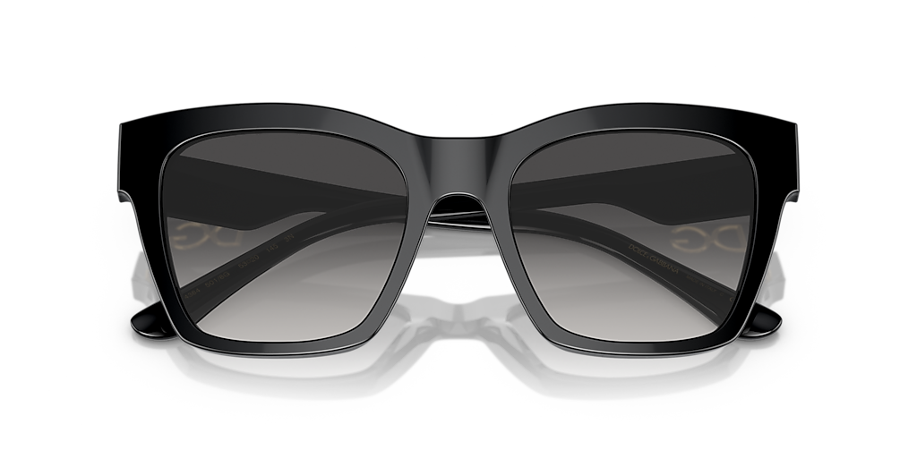 DOLCE&GABBANA DG4384 Black - Women Luxury Sunglasses, Grey Gradient Lens