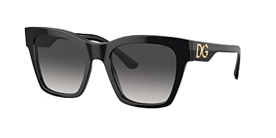 Dolce&Gabbana DG4384 53 Grau Verlaufstönung & Schwarz Sunglasses 