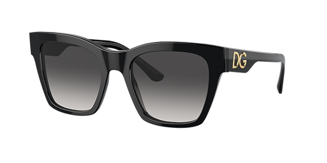 Dolce&Gabbana DG4384 53 Grau Verlaufstönung & Schwarz Sunglasses 