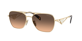 Prada PR 67ZS L (56 - 18) with Brown lenses and Grey frame