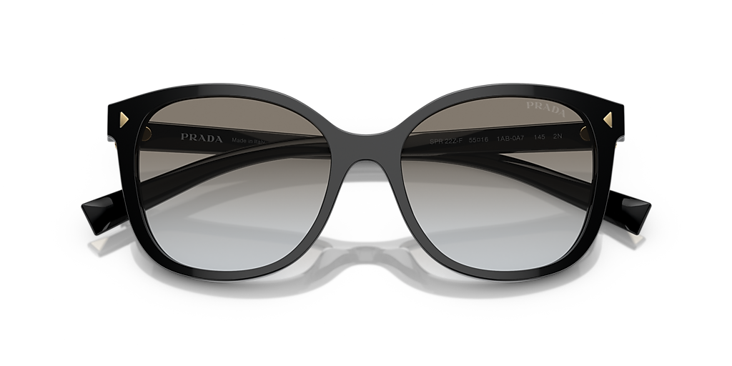 小物 PRADA Half-Lim sunglasses Prada PR 22ZSF M (55 - 16) with Grey lenses and Black frame