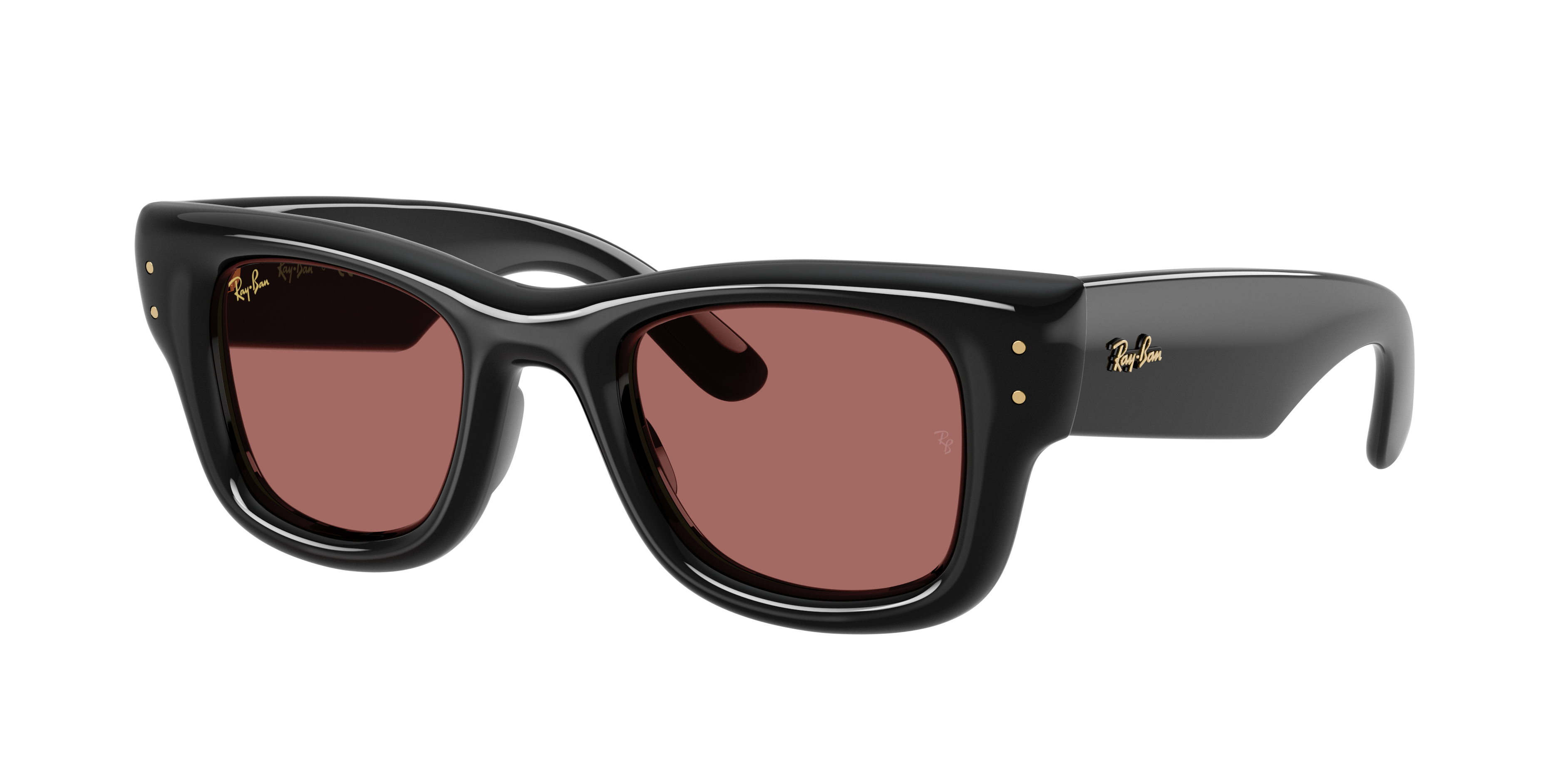 Ray-Ban RB4940 Wayfarer Puffer L (50 - 23) with Violet lenses and