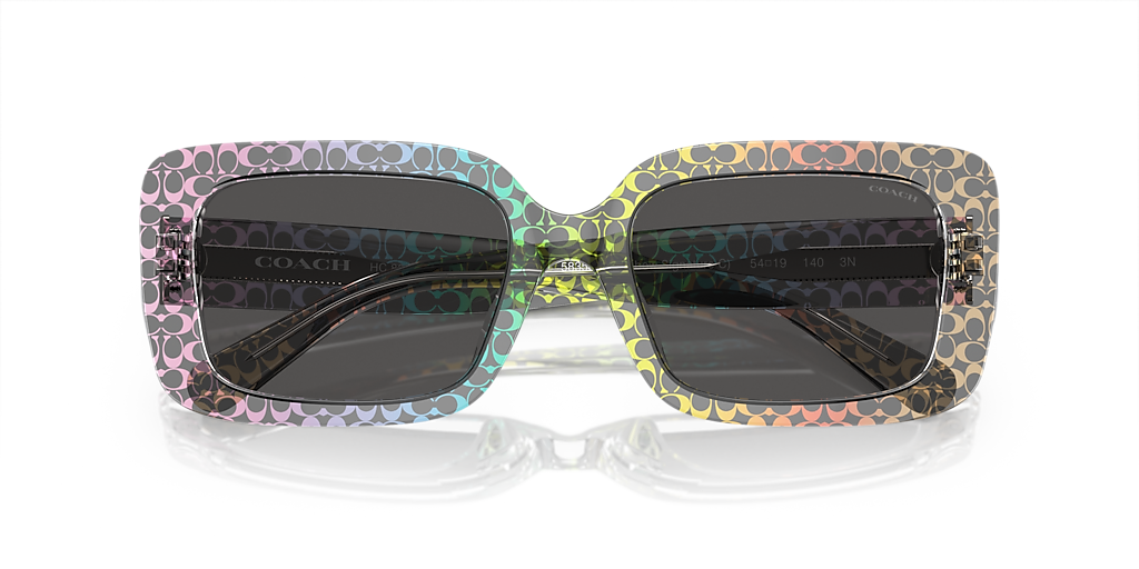 COACH HC8380U CL922 - Women Luxury Sunglasses, Grey Solid Lens
