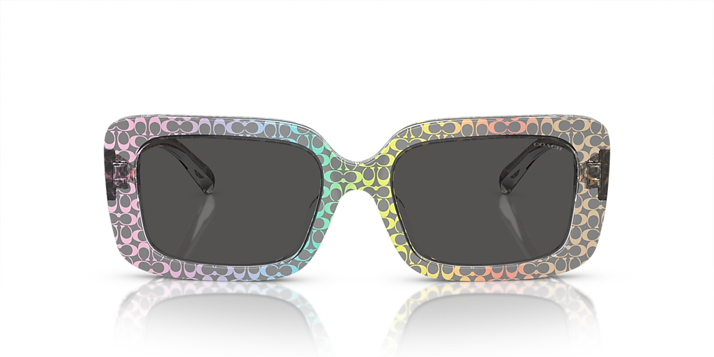 COACH HC8380U CL922 - Women Luxury Sunglasses, Grey Solid Lens
