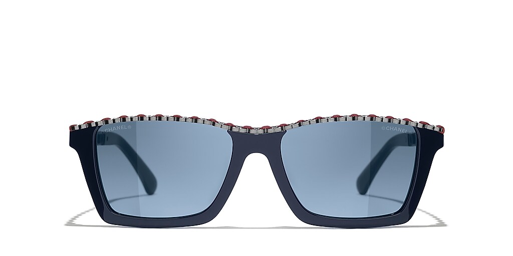 CHANEL シャネル Logo ロゴ レクタングル サングラス CH5548Q Chanel Rectangle Sunglasses CH5548Q XL (54 - 17) with Grey