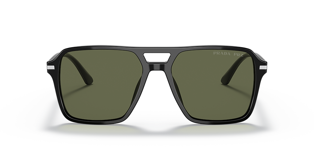 Prada PR 20YS M (55 - 17) with Green lenses and Black frame