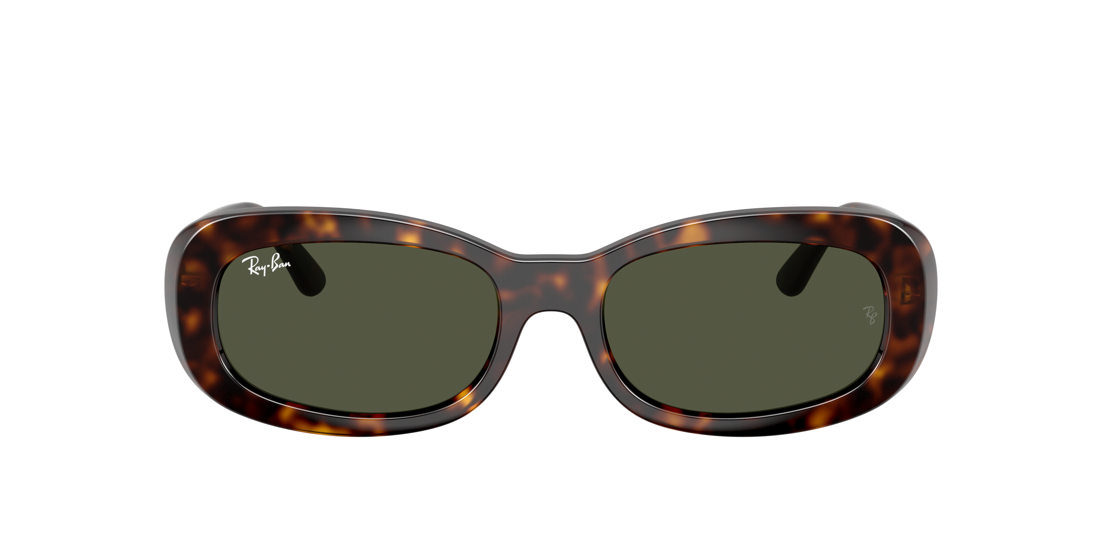 Ray Ban Rb2221 Sunglasses Havana Frame Green Lenses 55-18 In Brown