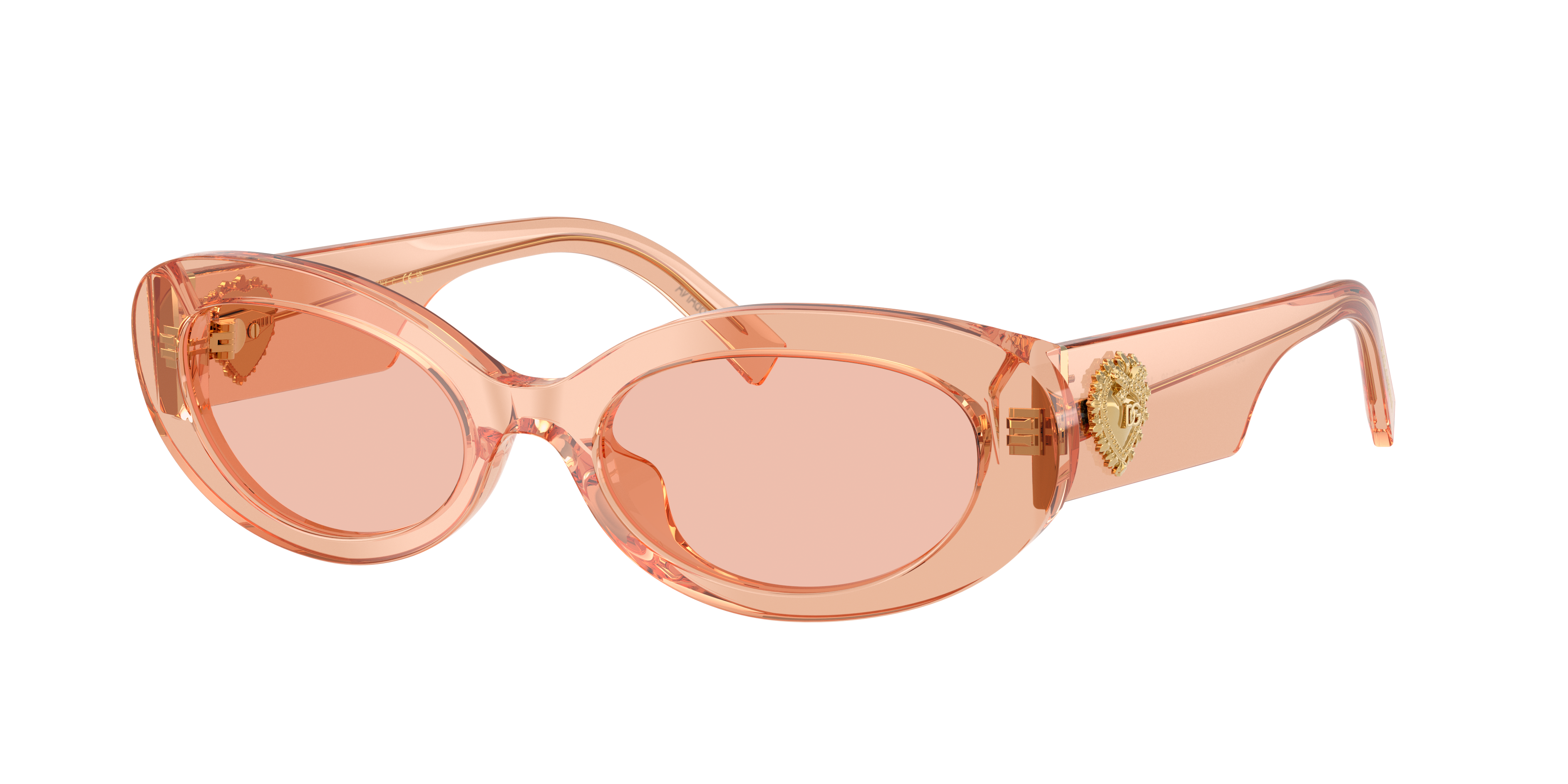 Dolce&Gabbana Woman Sunglass DG4537 -  Frame color: Nude Transparent, Lens color: Dark Pink
