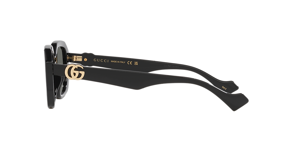 GUCCI 長方形フレームサングラス GG1535S 001 Gucci GG1535S M (54 - 20) with Grey lenses and Black frame