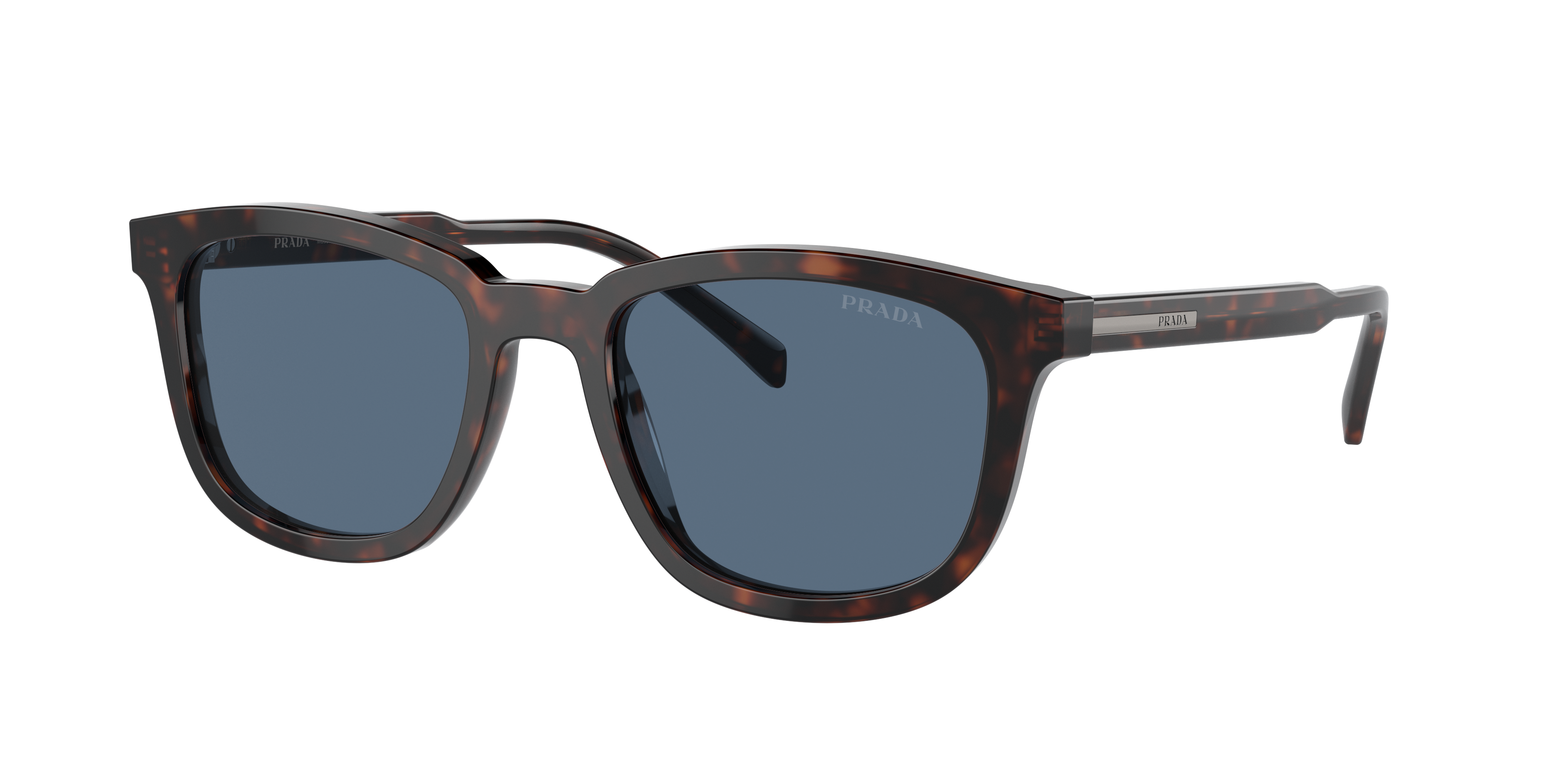 Prada Man Sunglass PR A21S -  Frame color: Radica Tortoise, Lens color: Dark Blue