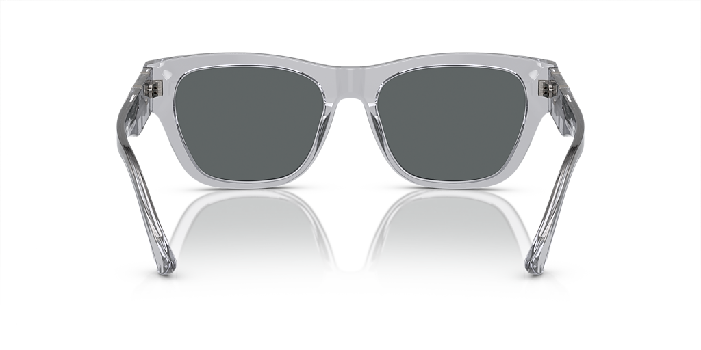 VERSACE VE4457F Grey Transparent - Men Luxury Sunglasses, Dark Grey Lens