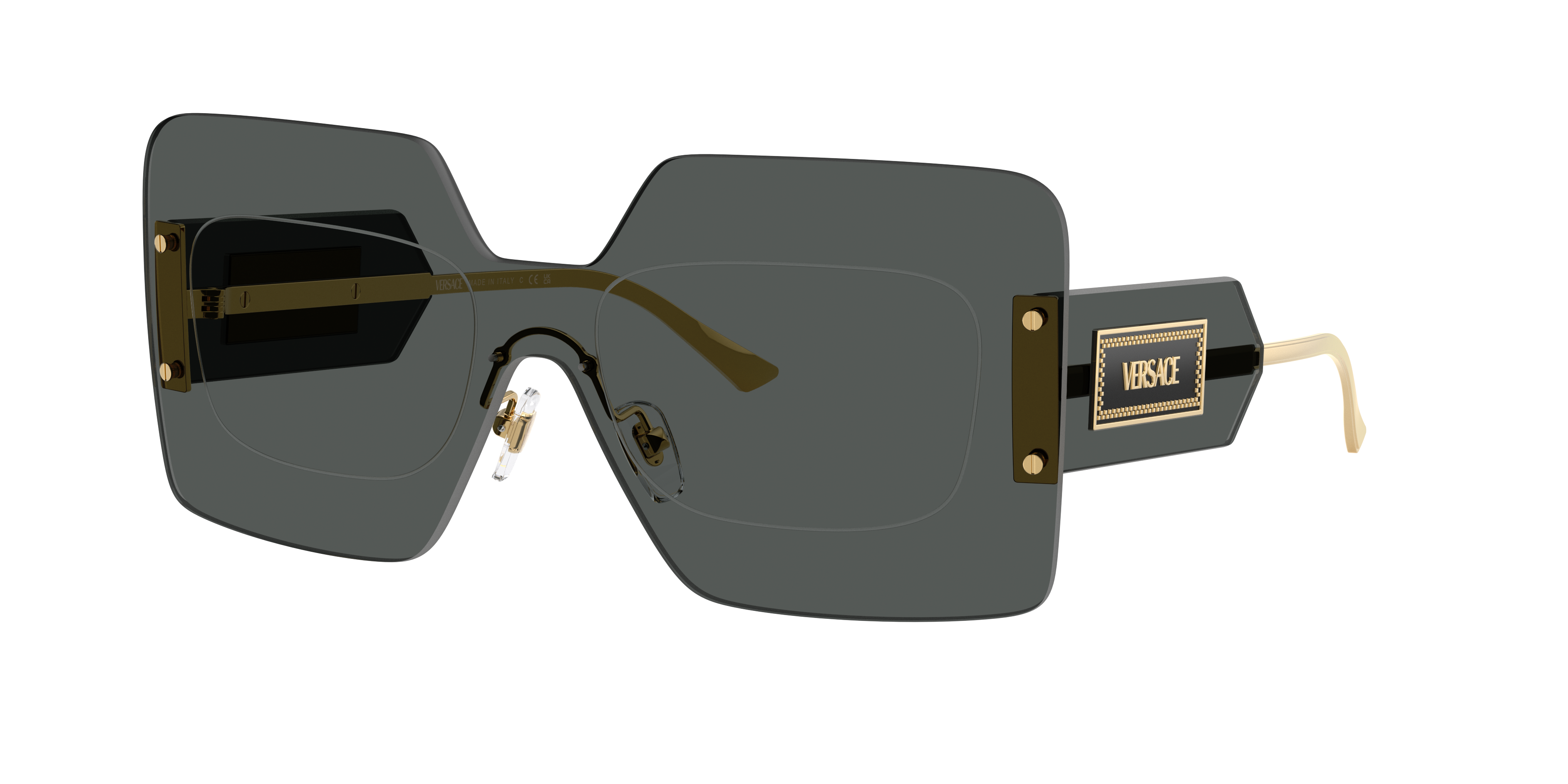 Versace Femme Sunglass VE2277 - Couleur du Monture: Gris foncé, Couleur de Lentille: Gris foncé