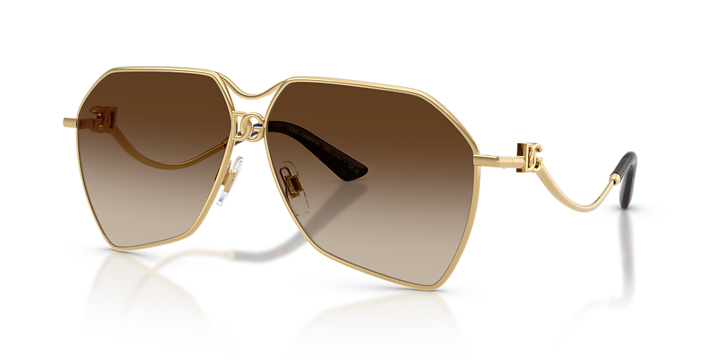 Dolce&Gabbana DG2326 XXL (62 - 10) with Brown lenses and Gold