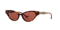 GUCCI GG1298S Tortoise - Woman Luxury Sunglasses, Red Lens