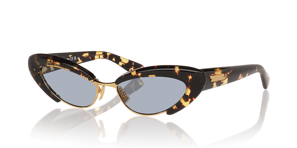 Bottega Veneta BV1387S S (54 - 17) with Blue lenses and