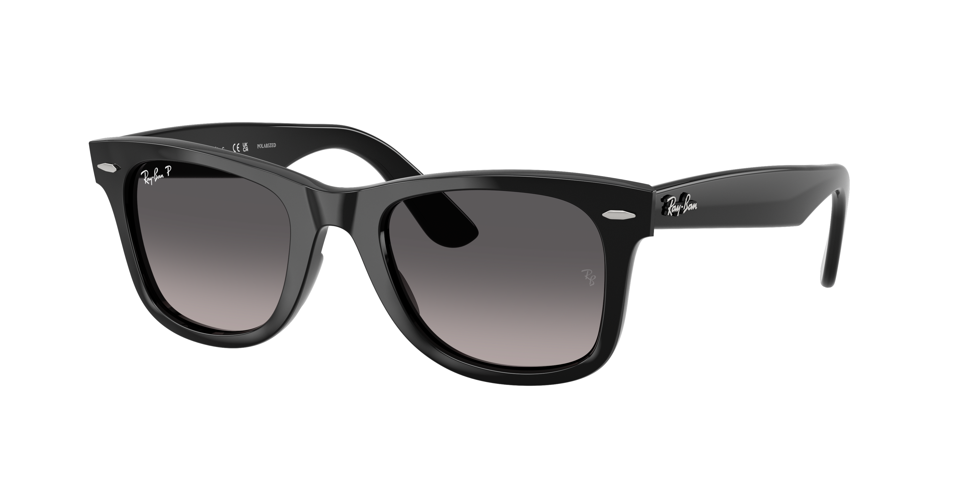 Ray-Ban Unisex Sunglass Wayfarer Ease -  Frame color: Black, Lens color: Gradient Grey Polarized