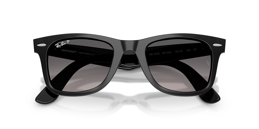 Ray-Ban Wayfarer Ease M (50 - 22) with Grey lenses and Black frame