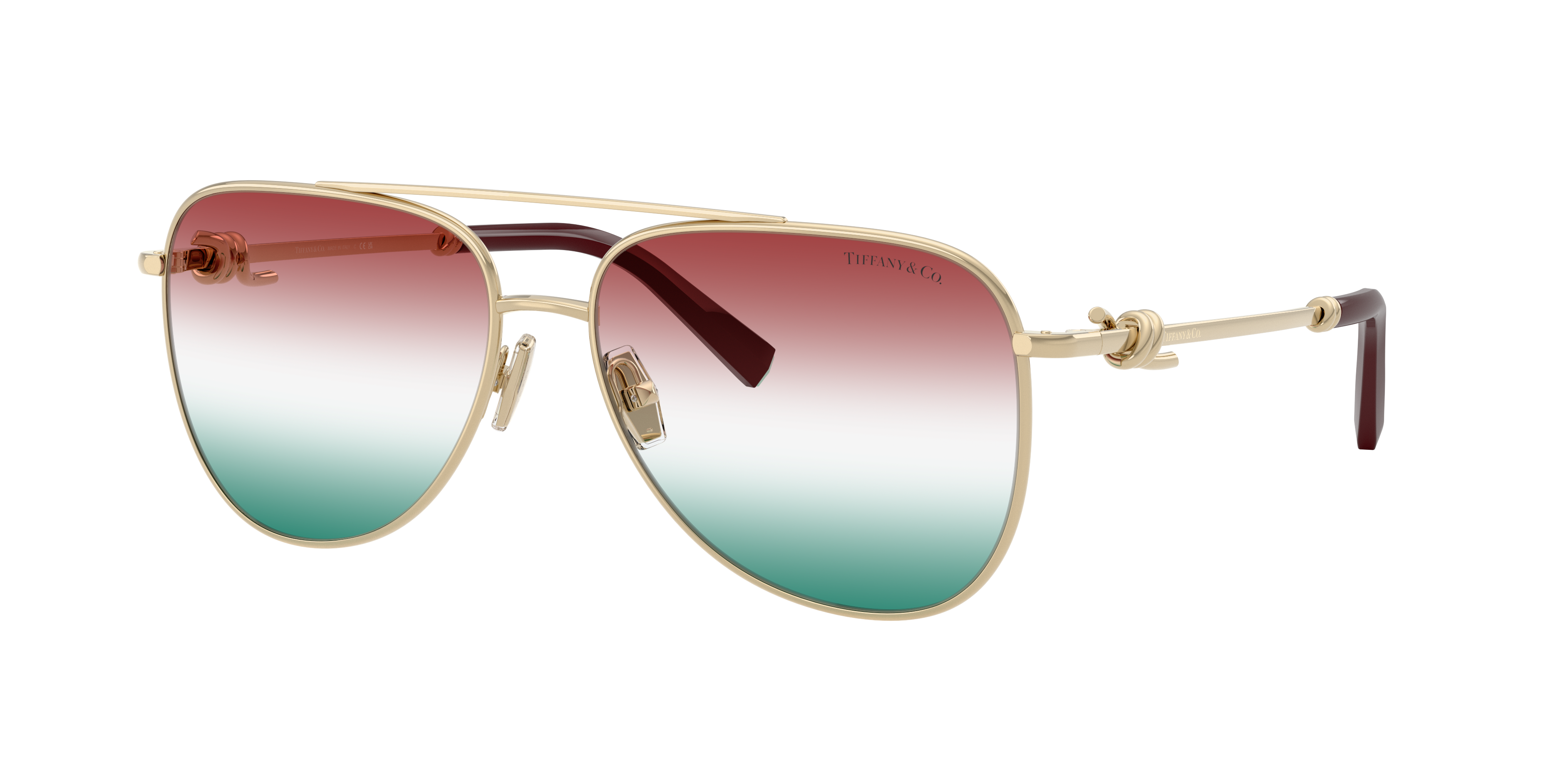 Tiffany & Co. TF3116 XL (59 - 15) with Green lenses and Gold frame