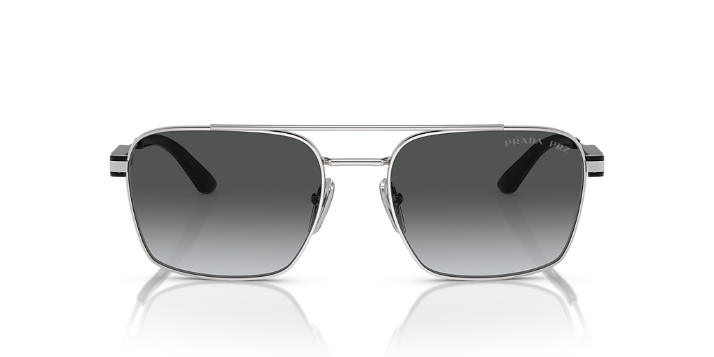 Prada PR 67ZS L (56 - 18) with Grey lenses and Silver frame  display picture 1