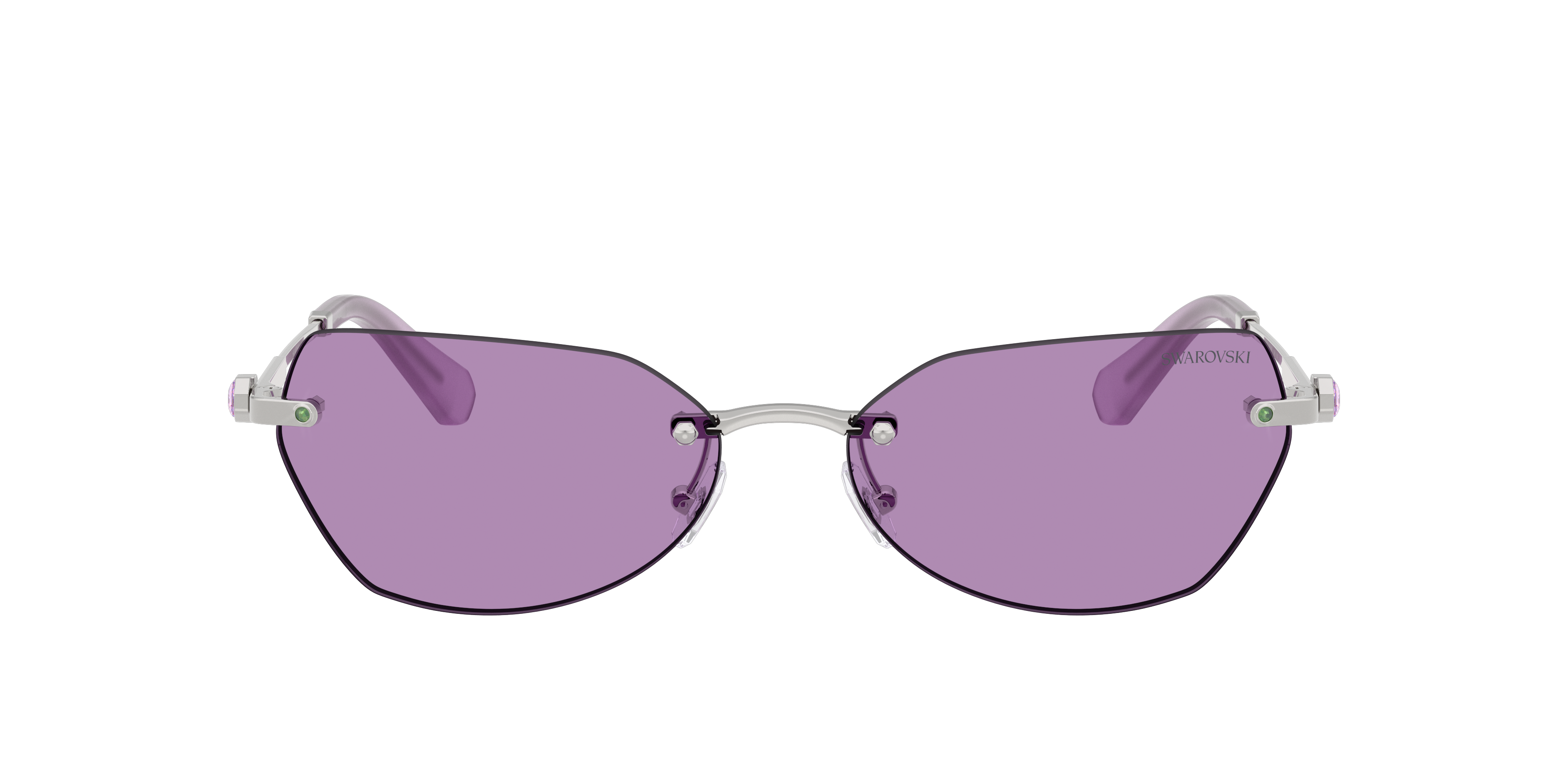 スワロフスキー 万華鏡 Swarovski SK7038 L (58 - 16) with Violet lenses and Silver frame