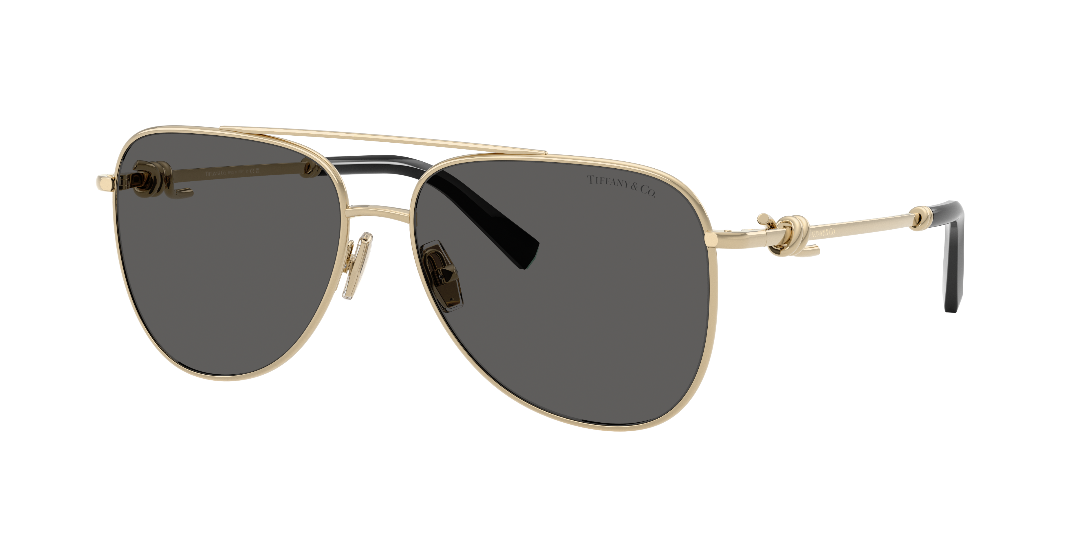 Tiffany & Co. Woman Sunglass TF3116 -  Frame color: Pale Gold, Lens color: Dark Grey