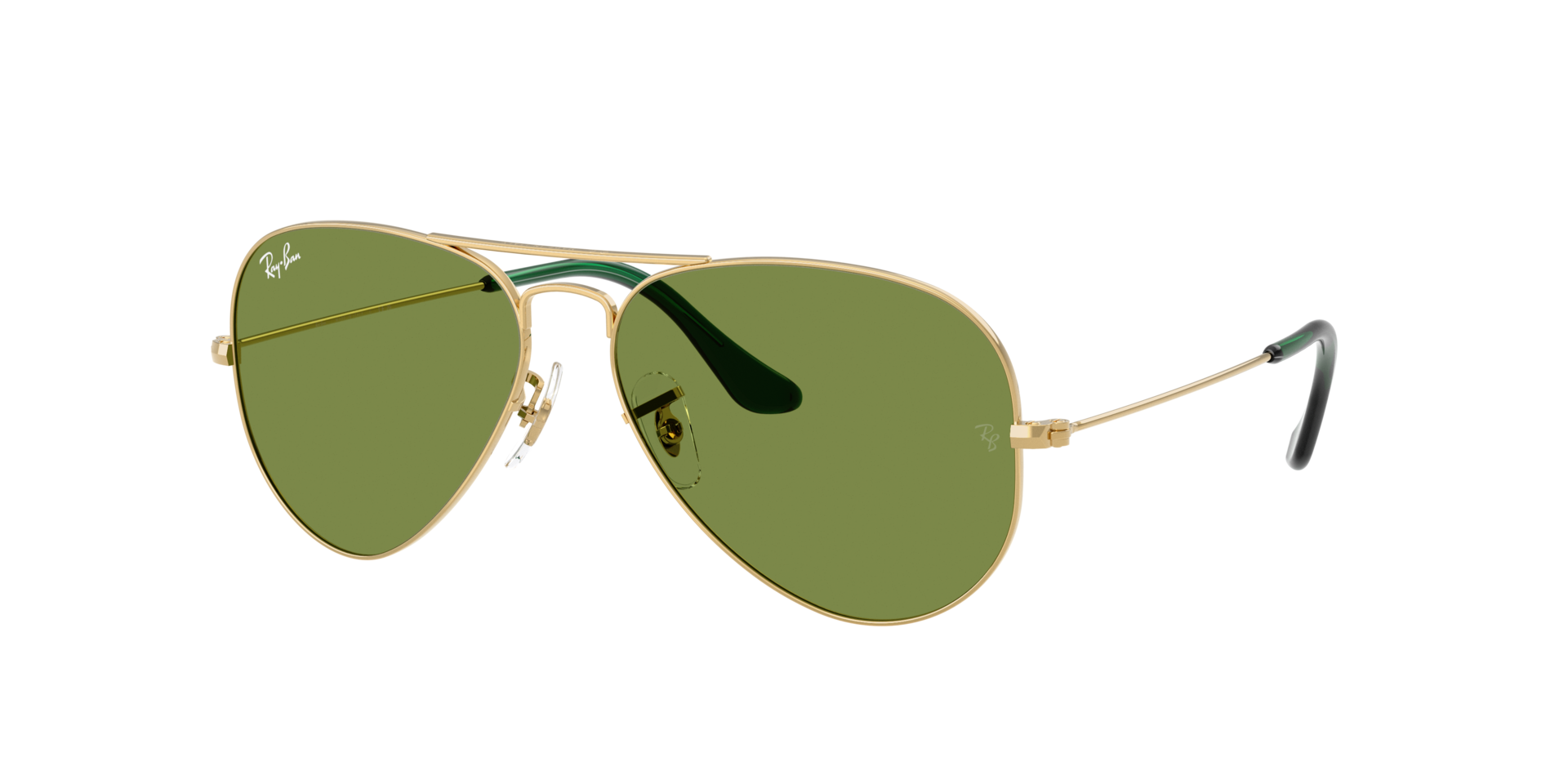 Ray-Ban RB3025 Aviator Large Metal XL (58 - 14) with Green  display picture 2