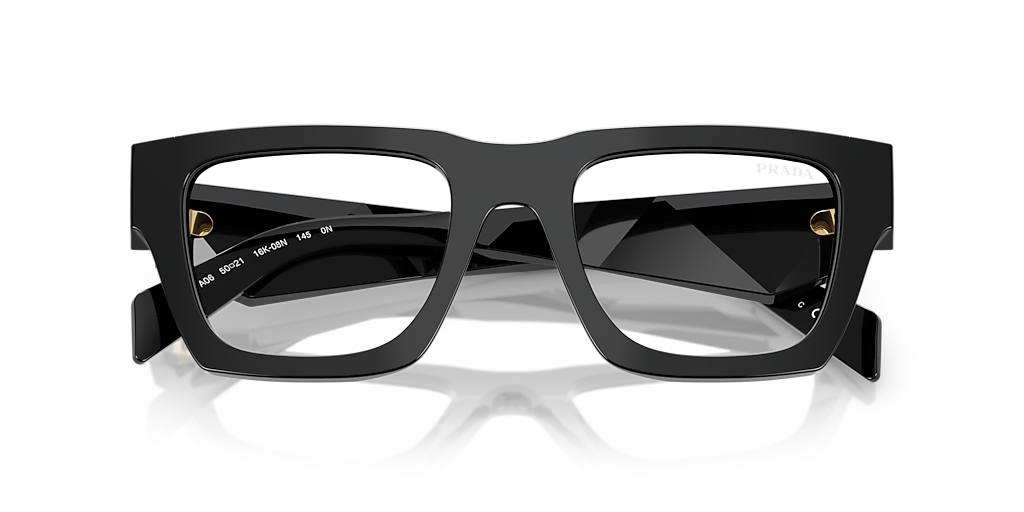 Prada PR A06S M (50 - 21) with Transparent lenses and Black frame