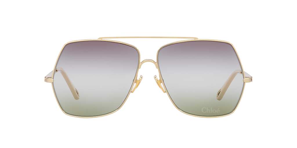 Chloé CH0278S XL (62 - 12) with Green lenses and Gold frame