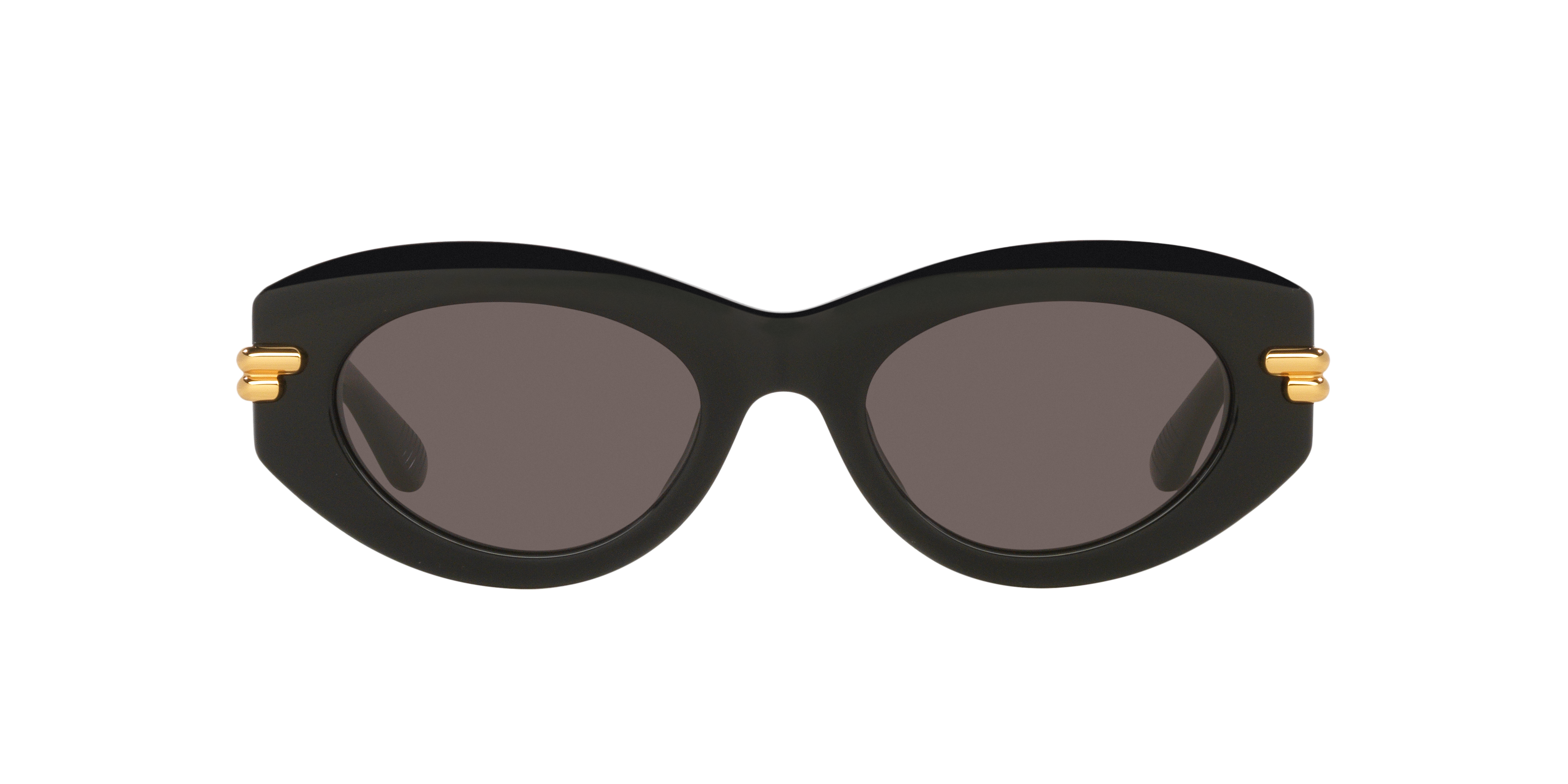 Bottega Veneta Mitre Oval-framed Sunglasses In Black