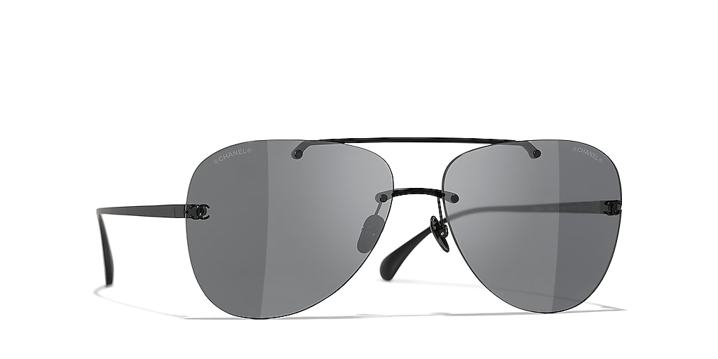 Chanel Pilot Sunglasses CH4285T M (61 15) with Grey lenses and