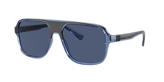 Dolce&Gabbana DG6134 XL (57 - 16) with Blue lenses and Black frame