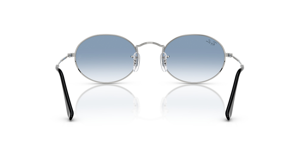 Ray-Ban Oval Metal M (51 - 21) with Blue lenses and Silver 