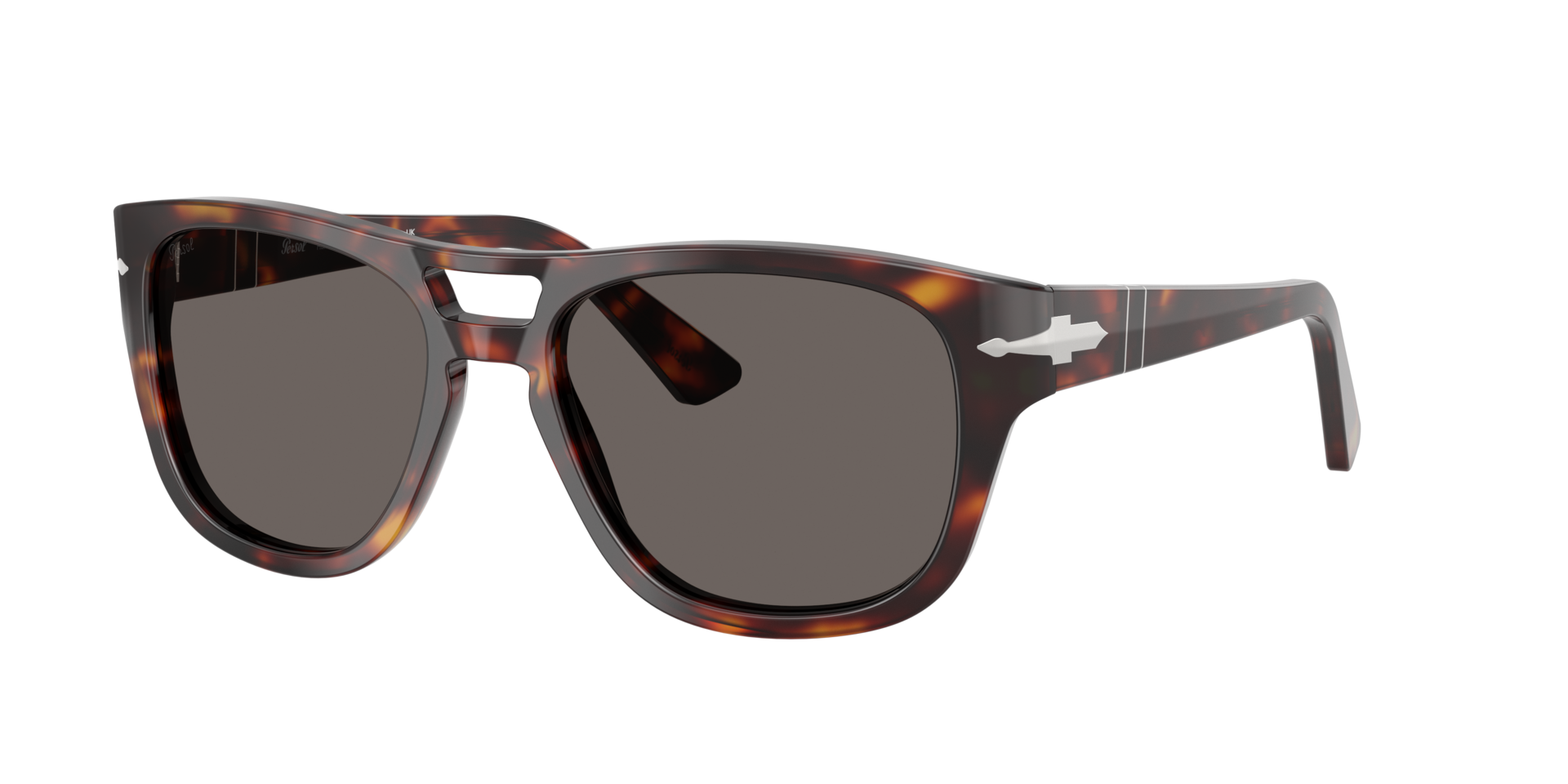 Persol Unisex Sunglass PO3366S -  Frame color: Havana, Lens color: Dark Grey