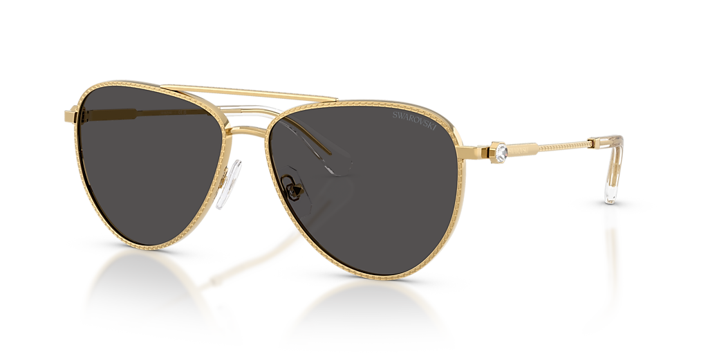 【送料,関税込】SWAROVSKI サングラス SK7014 Swarovski SK7014 XXL (58 - 18) with Grey lenses and Silver