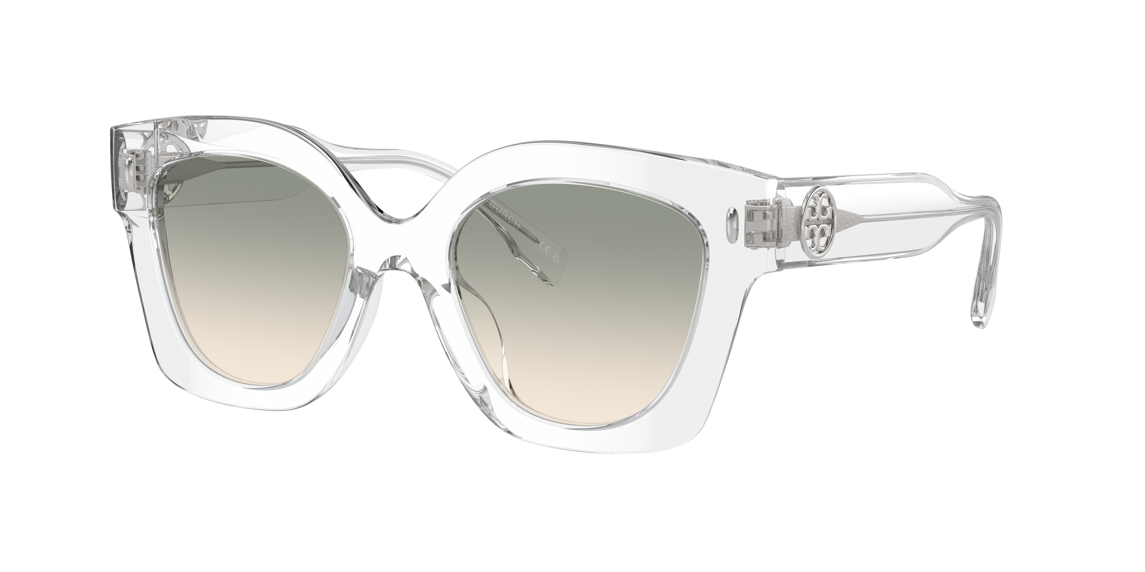 TORY BURCH ロコフレトオフントゥスライト 9296 001 Eleanor Broken Logo Sunglasses: Women's Designer Sunglasses