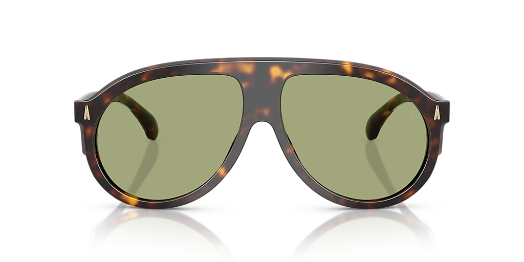 MONCLER ME6001 Fhaite Brown Tortoise - Unisex Sunglasses, Green Lens