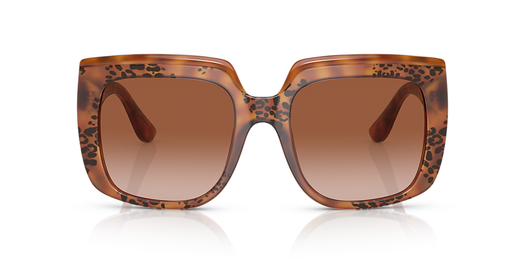 DOLCE&GABBANA DG4414 Havana - Woman Luxury Sunglasses, Brown Gradient Lens