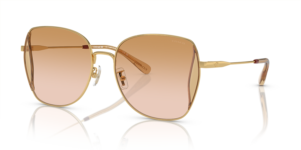 COACH サングラス　HC7158D(CL906) Coach CL906 HC7158D 94412D Sunglasses Women's Gold/Peach