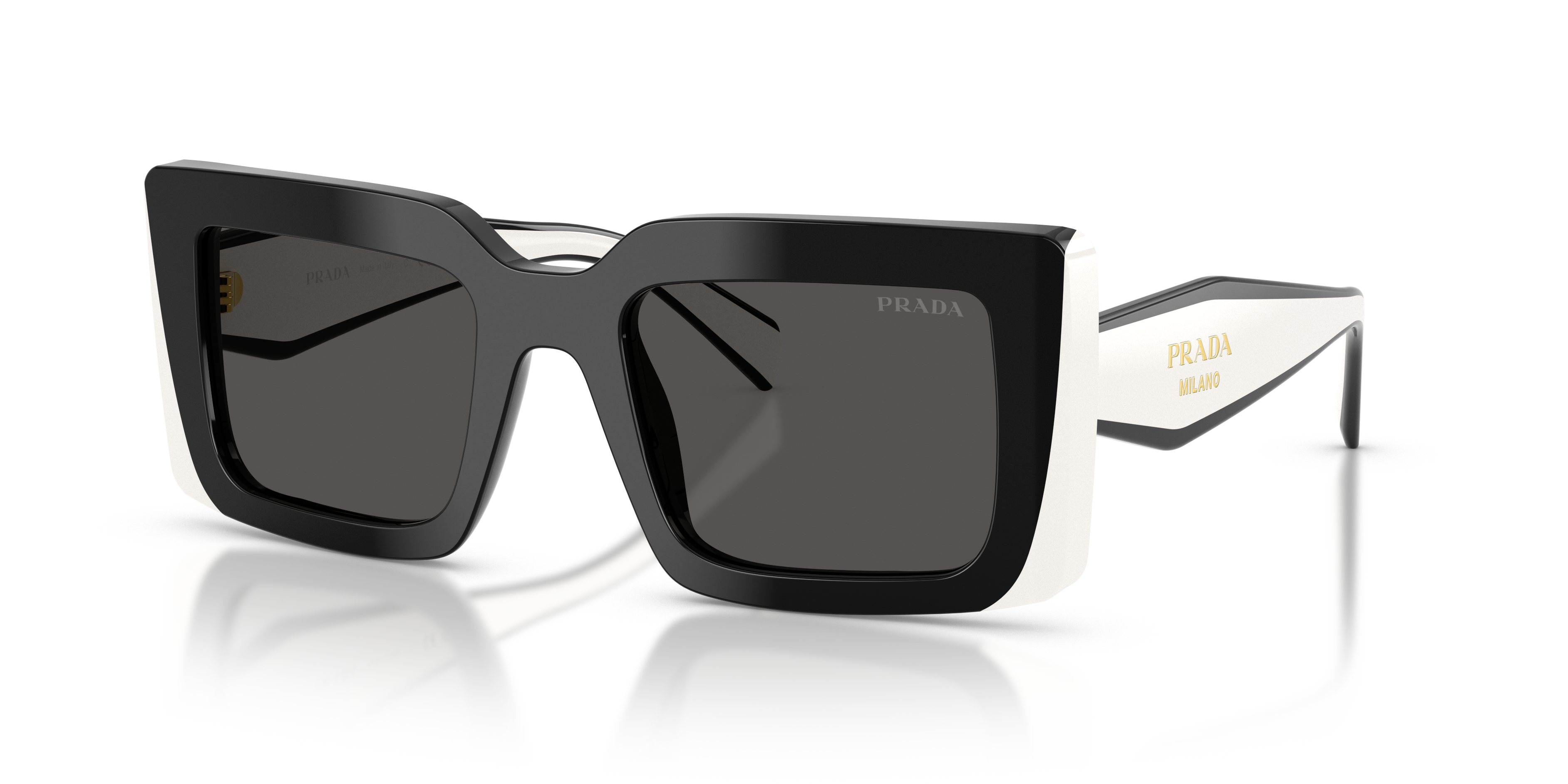Prada PR D01S M (52 - 21) with Grey lenses and Black frame