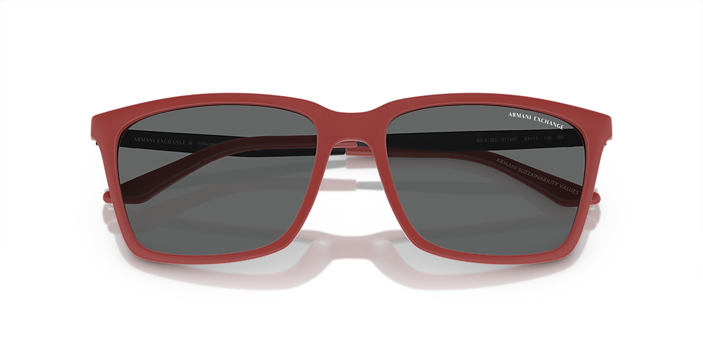 Armani Exchange AX4138S XL (57 - 17) with Grey lenses and Red