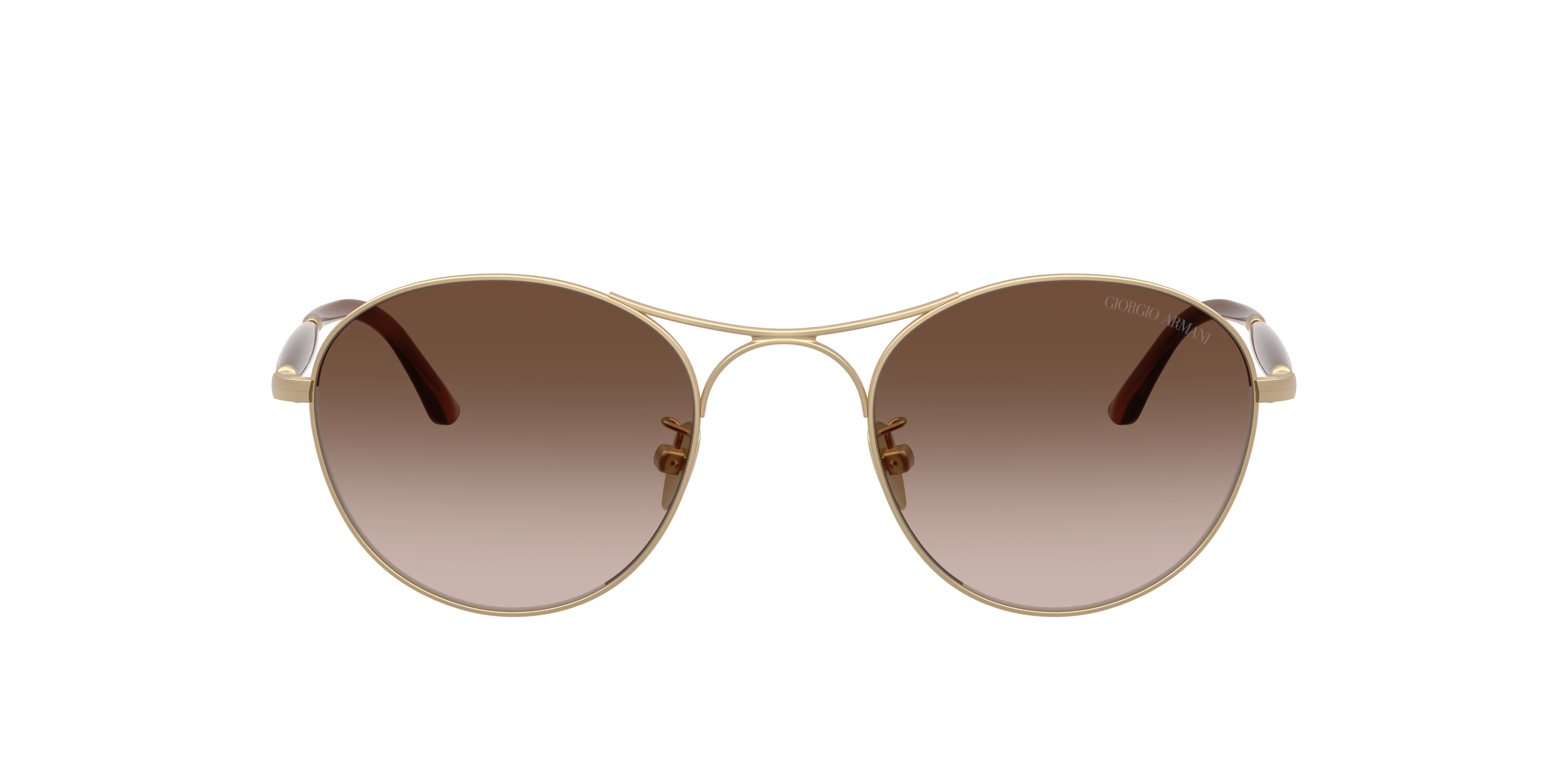 Giorgio Armani Round-frame Sunglasses In Gold