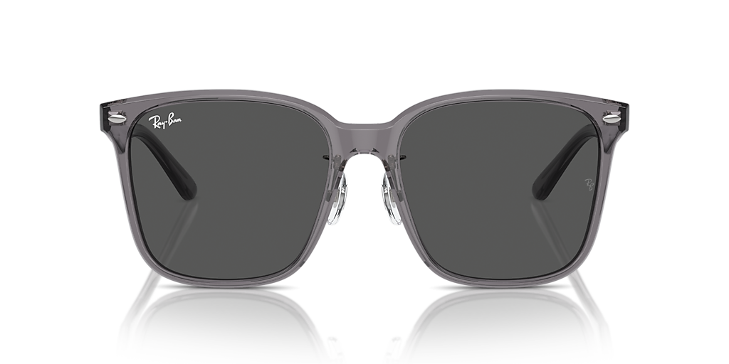 RAY-BAN RB2206D Transparent Grey - Unisex Sunglasses, Dark Grey Lens