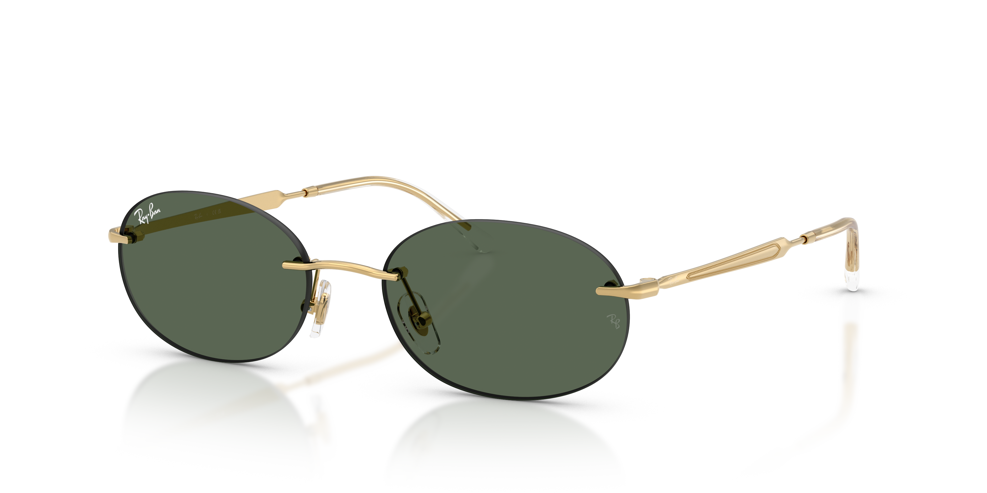 Ray-Ban RB3767 S (54 - 18) with Green lenses and Gold frame